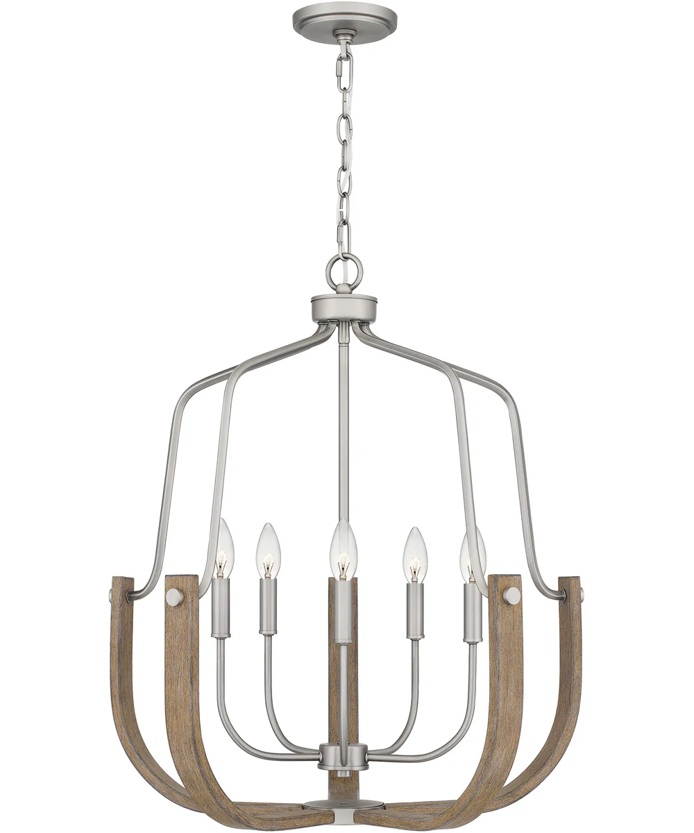 Challis 5-light Chandelier Antique Nickel - Image 2
