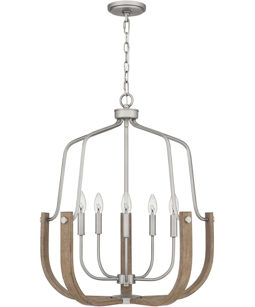 Challis 5-light Chandelier Antique Nickel - Image 3