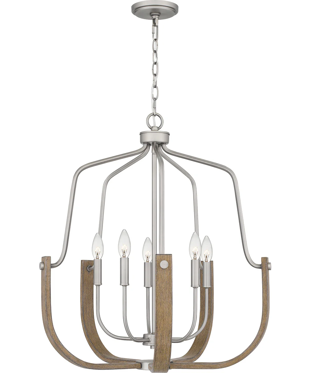 Challis 5-light Chandelier Antique Nickel - Image 4