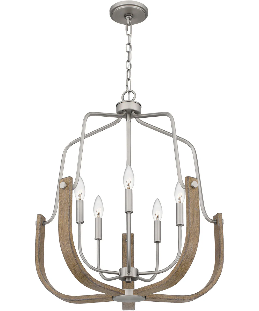 Challis 5-light Chandelier Antique Nickel - Image 5