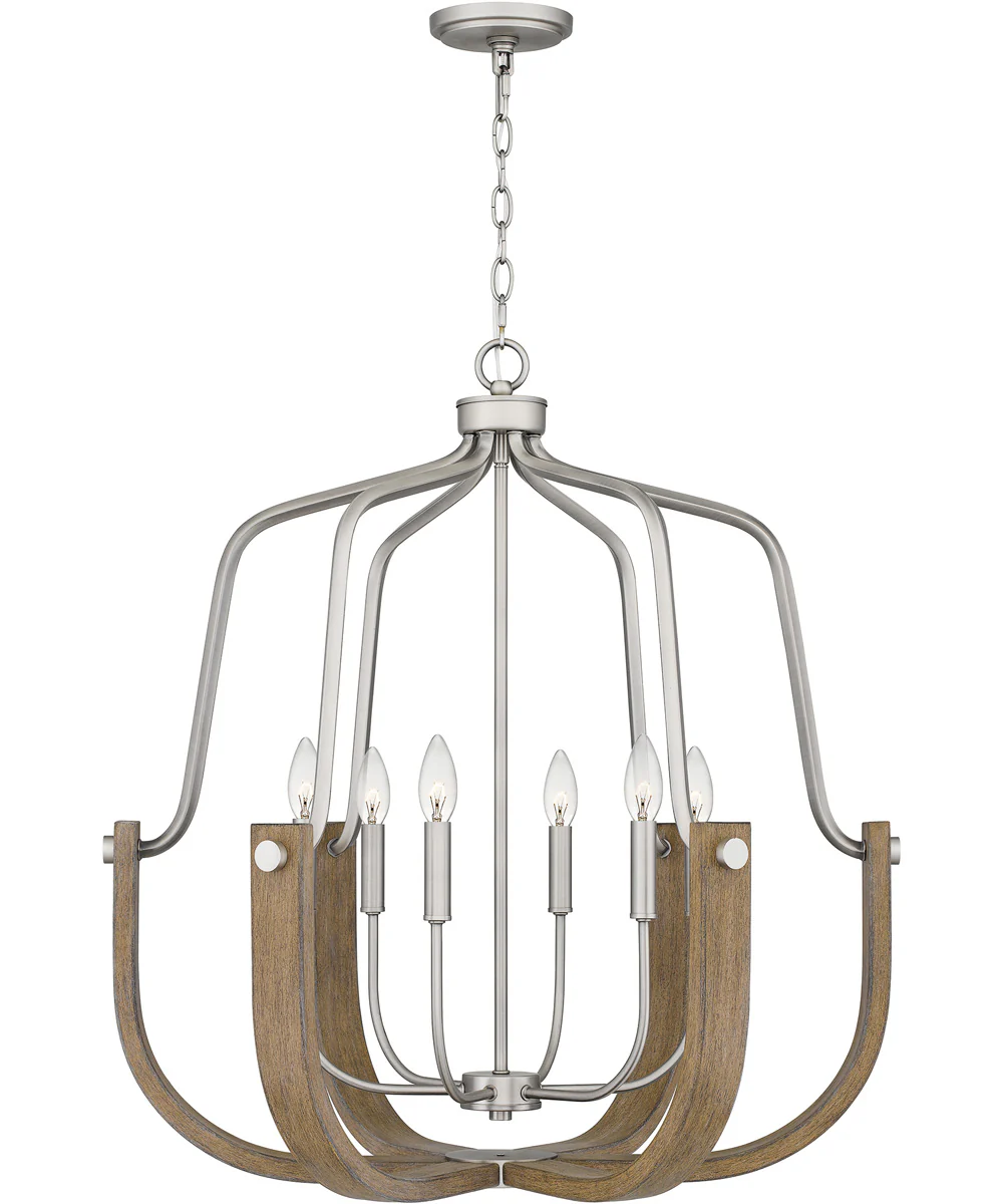 Challis 6-light Chandelier Antique Nickel