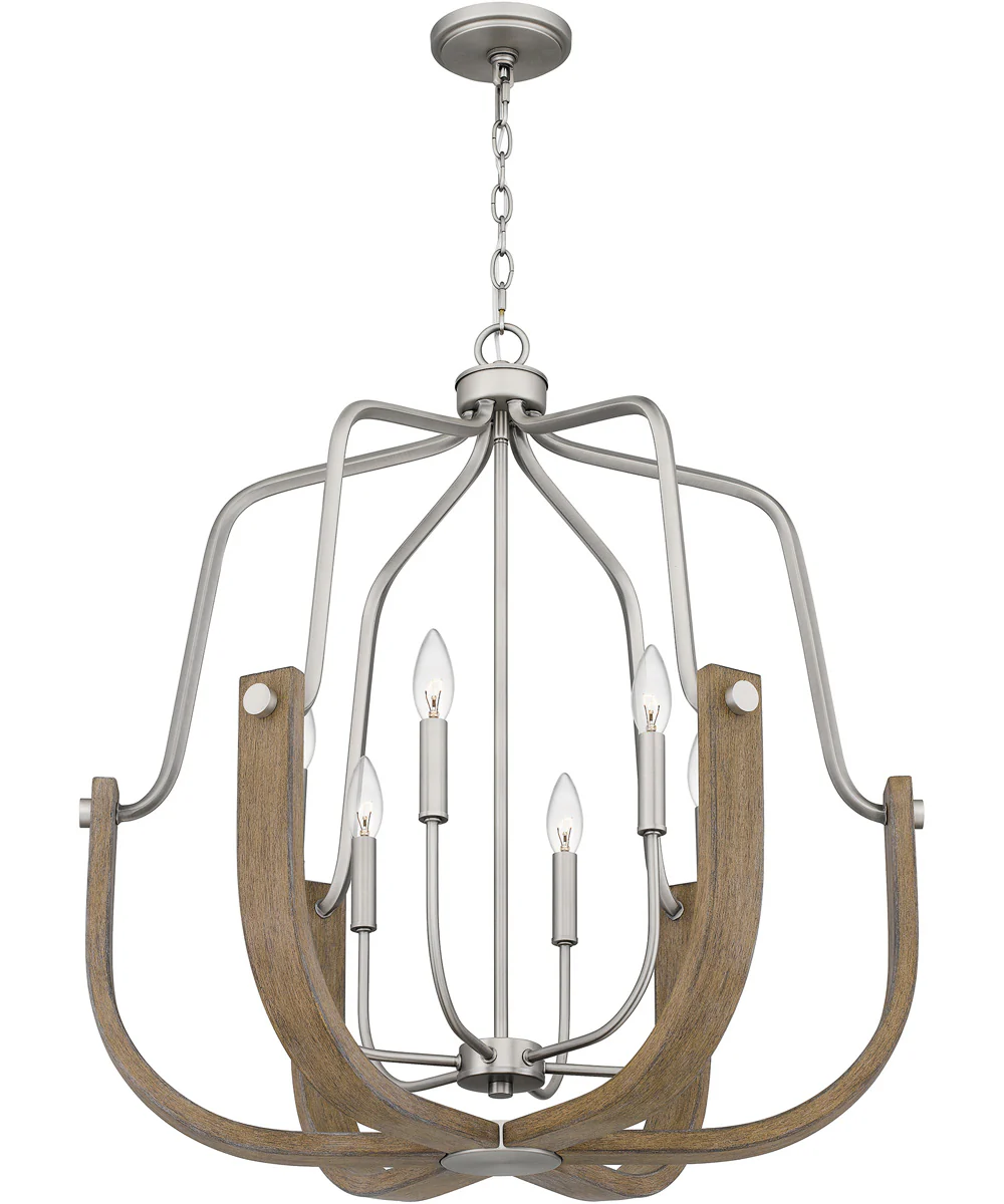 Challis 6-light Chandelier Antique Nickel - Image 5