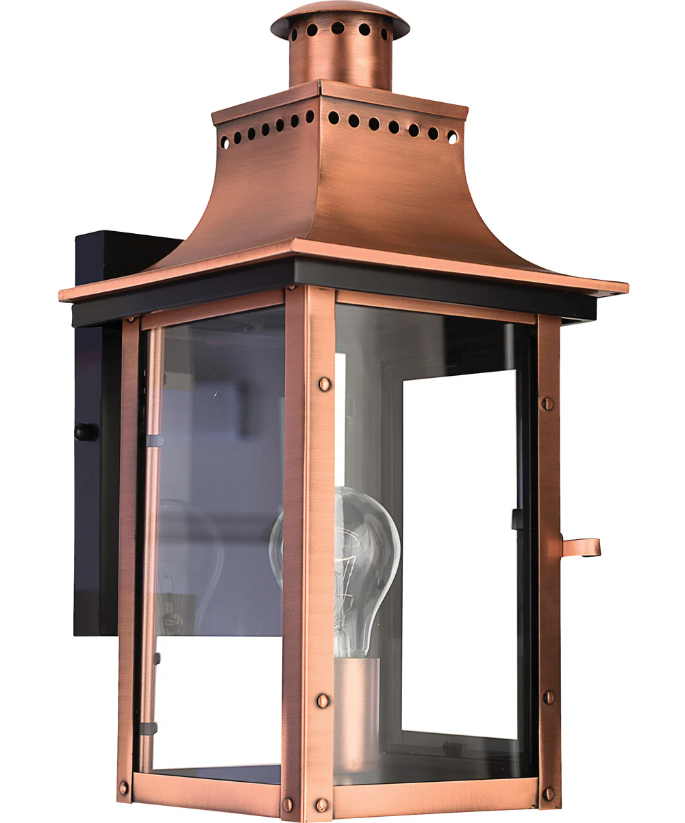 Chalmers Small 1-light Outdoor Wall Light Aged Copper - Image 3