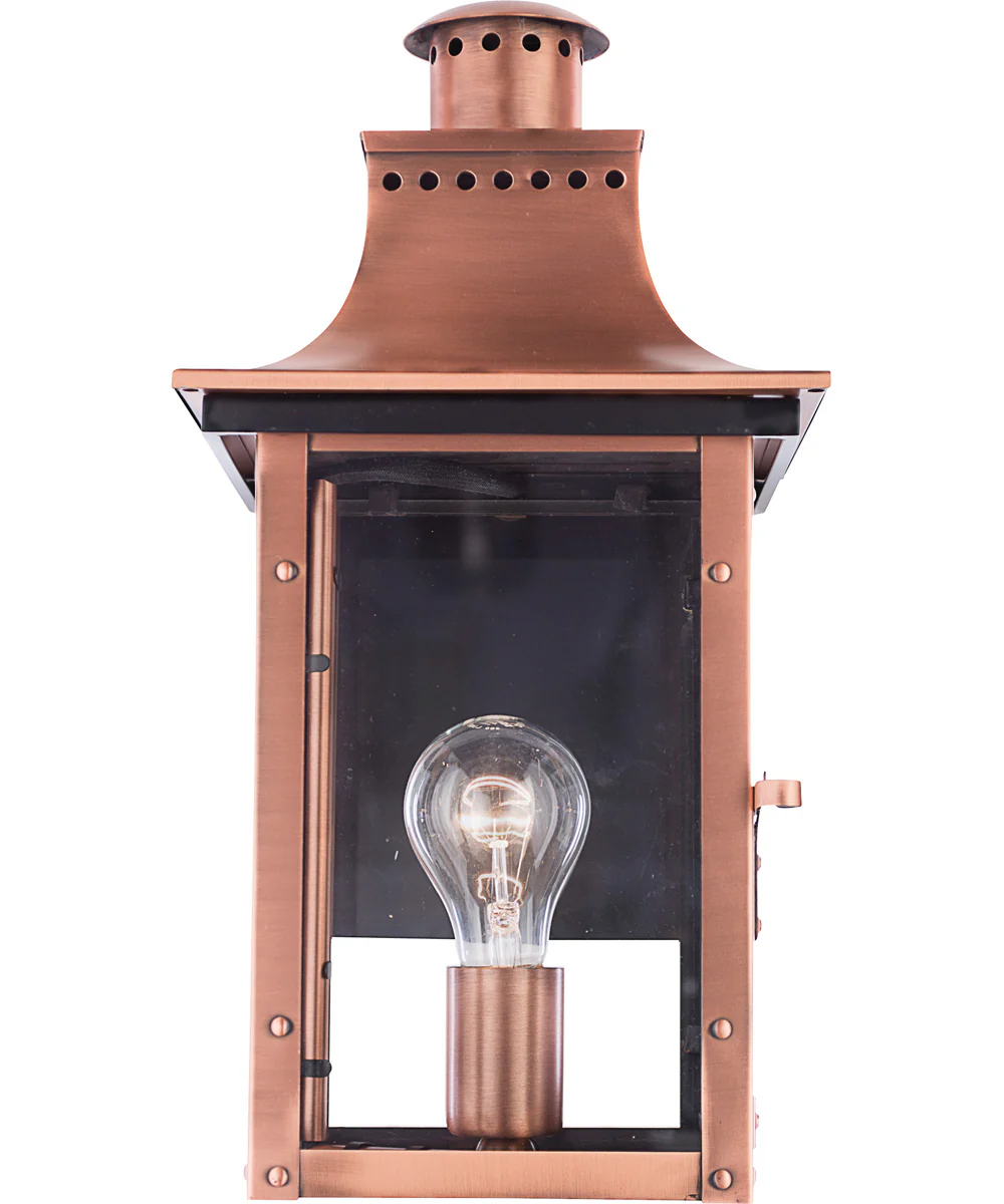Chalmers Small 1-light Outdoor Wall Light Aged Copper - Image 4