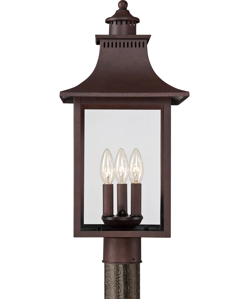 Chancellor Large 3-light Outdoor Post Light Copper Bronze - Image 5