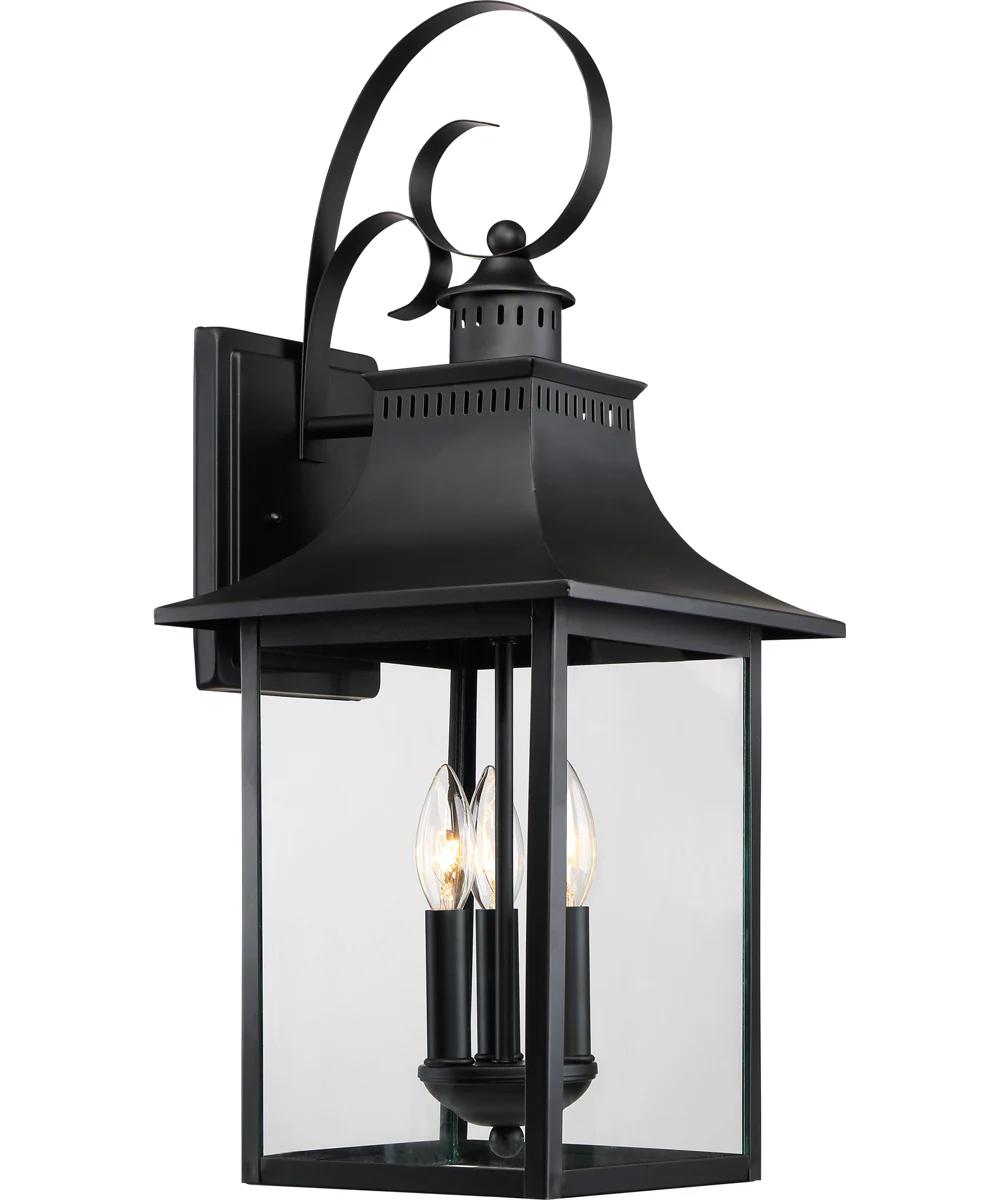 Chancellor Large 3-light Outdoor Wall Light Mystic Black - Image 2