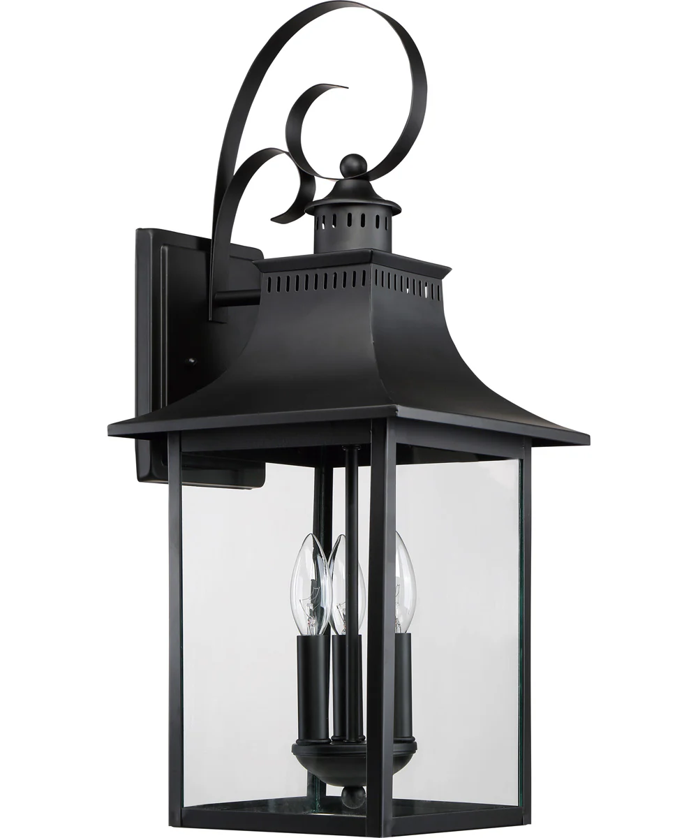 Chancellor Large 3-light Outdoor Wall Light Mystic Black - Image 3
