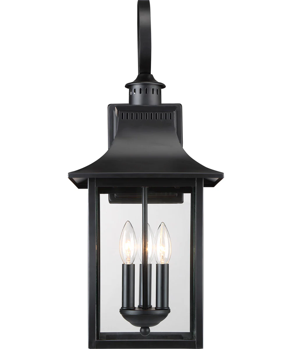 Chancellor Large 3-light Outdoor Wall Light Mystic Black - Image 4