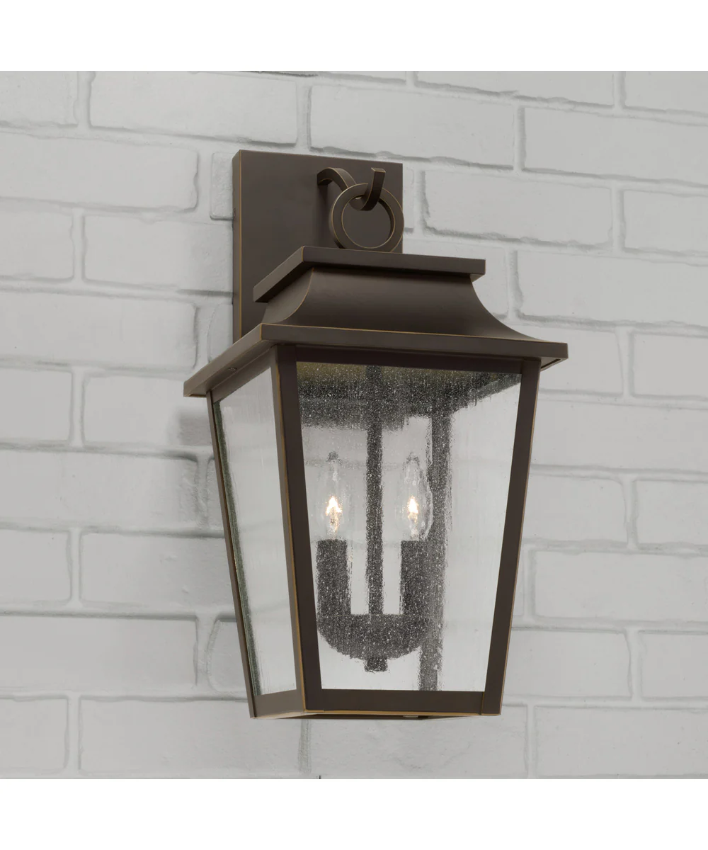 Chandler 2-Light Outdoor Wall-Lantern Oiled Bronze - Image 2