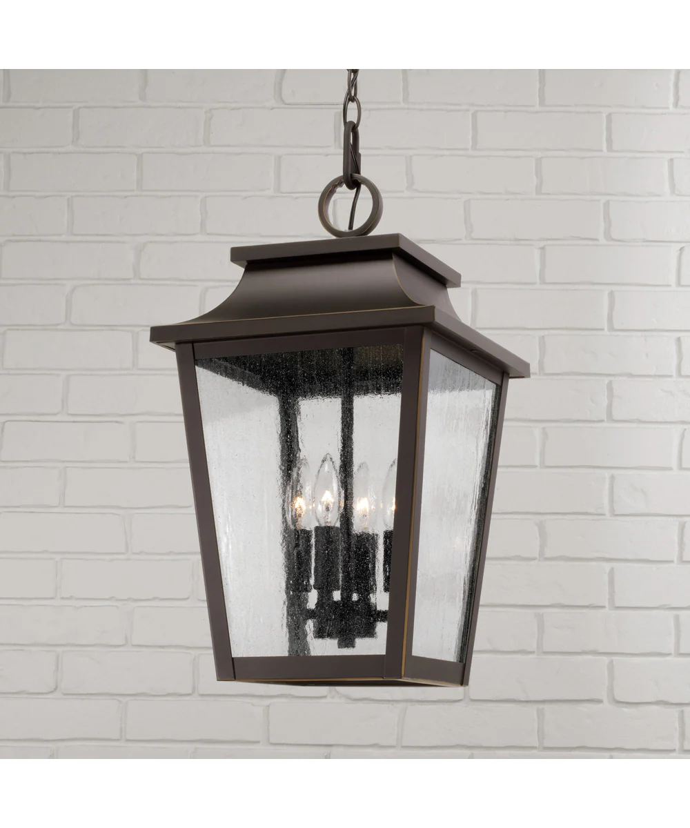 Chandler 4-Light Outdoor Hanging-Lantern Oiled Bronze - Image 2