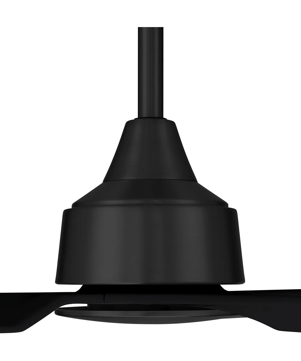 Charming 52" 3-Blade Indoor/Outdoor Damp Rated Ceiling Fan Fan Flat Black - Image 2