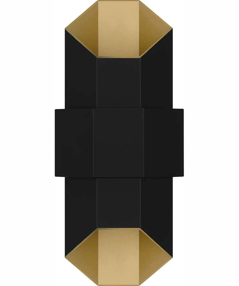 Chasm Medium Outdoor Wall Light  Gold Coastal Armour Aluminum Matte Black - Image 3