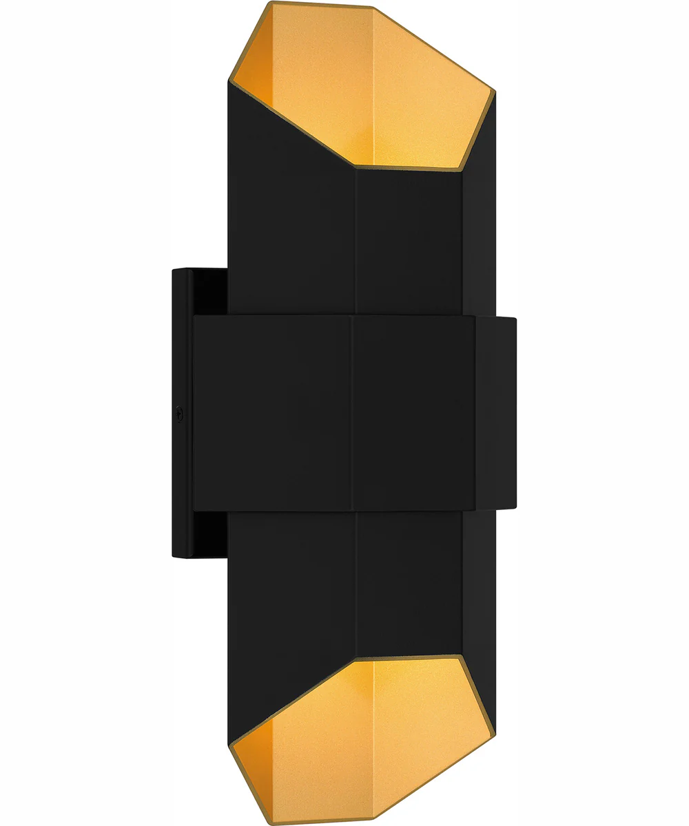 Chasm Medium Outdoor Wall Light  Gold Coastal Armour Aluminum Matte Black - Image 4