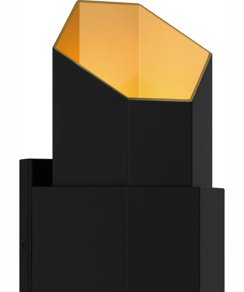 Chasm Medium Outdoor Wall Light  Gold Coastal Armour Aluminum Matte Black - Image 6