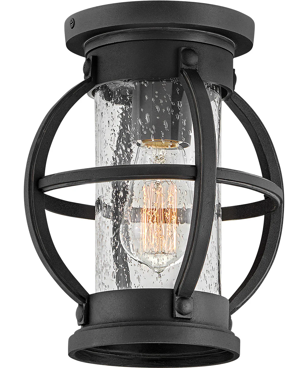 Chatham Coastal Elements 1-Light Medium Flush Mount in Museum Black