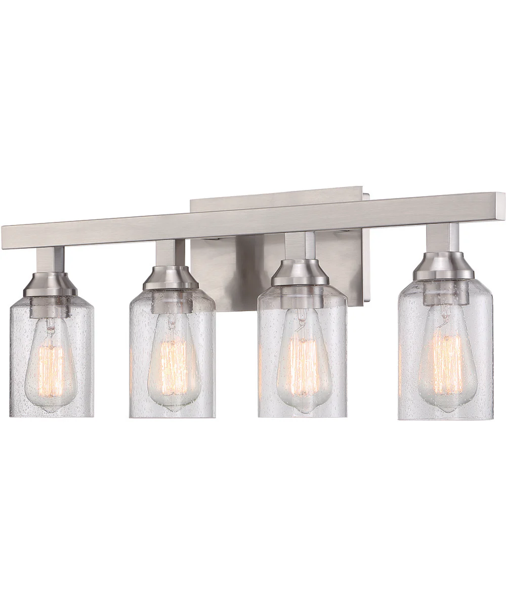 Chicago 4-Light Vanity Brushed Polished Nickel