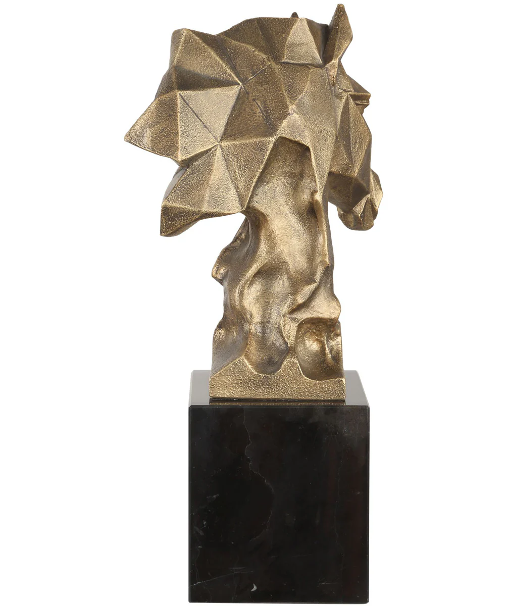 Chiseled Horse Bust Sculpture - Image 6