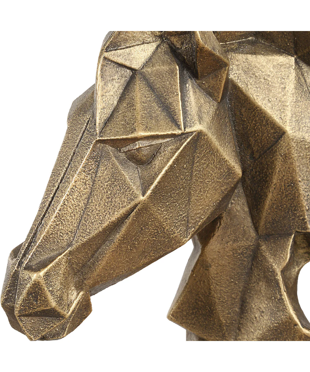 Chiseled Horse Bust Sculpture - Image 7