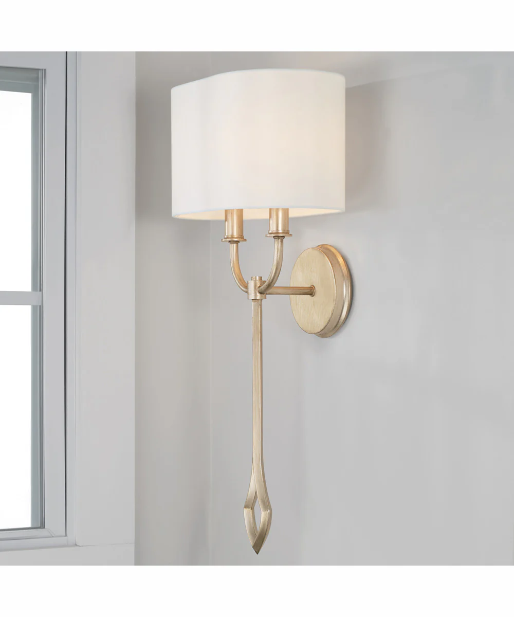 Claire 2-Light Sconce Brushed Champagne - Image 2