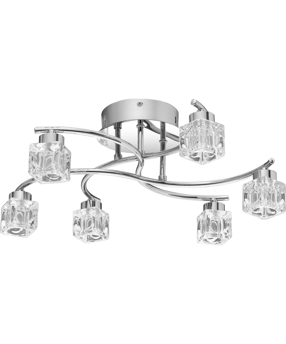 Clear Hollow Semi Flush Mount Polished Chrome - Image 3