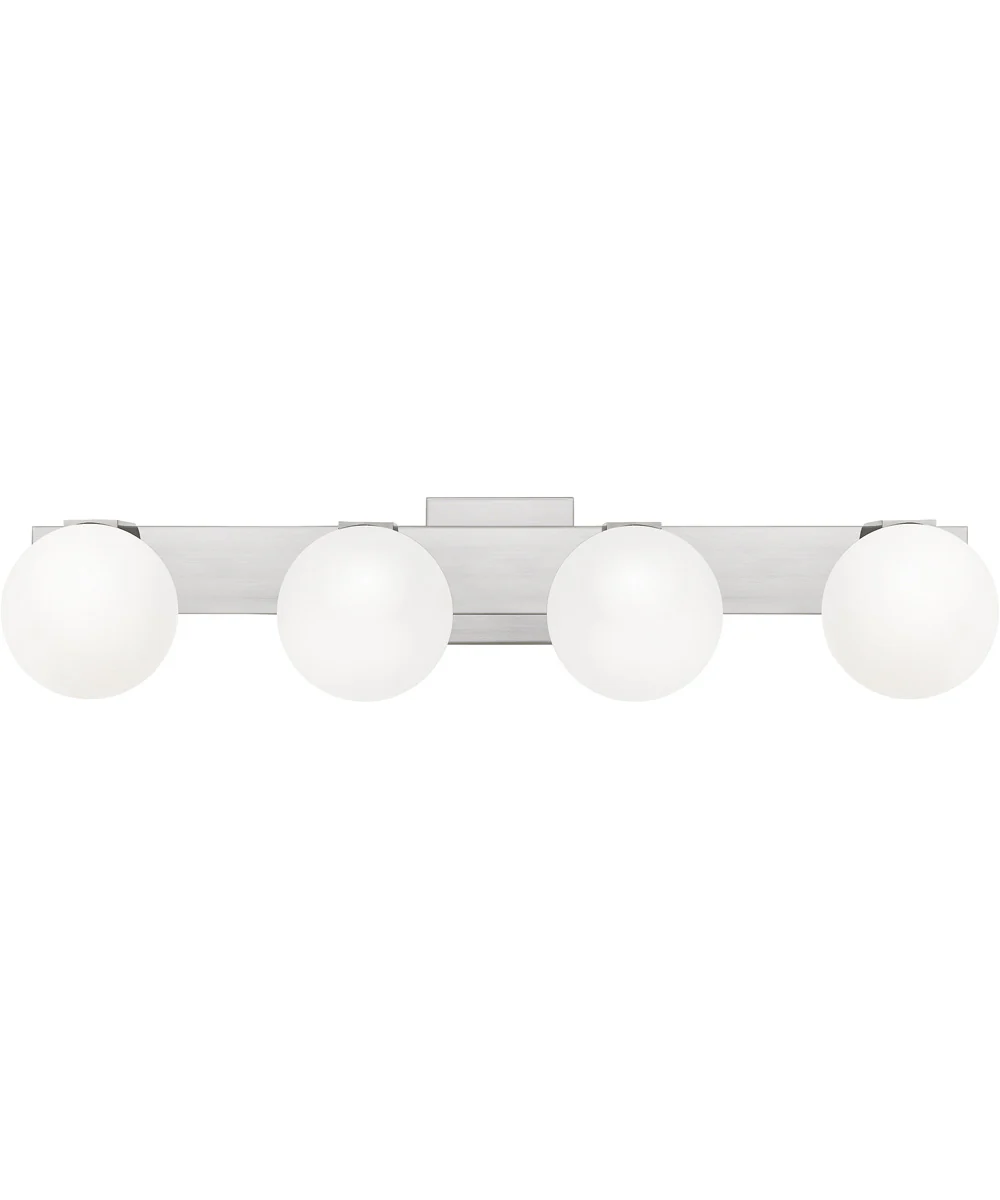 Clements Extra Large 4-light Bath Light Brushed Nickel