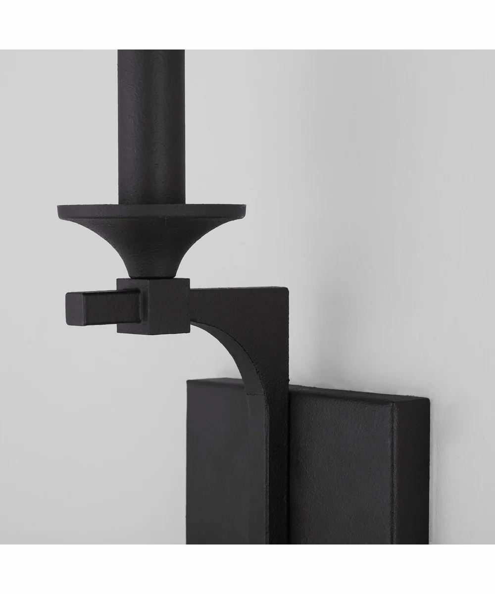 Clint 1-Light Sconce Black Iron - Image 2