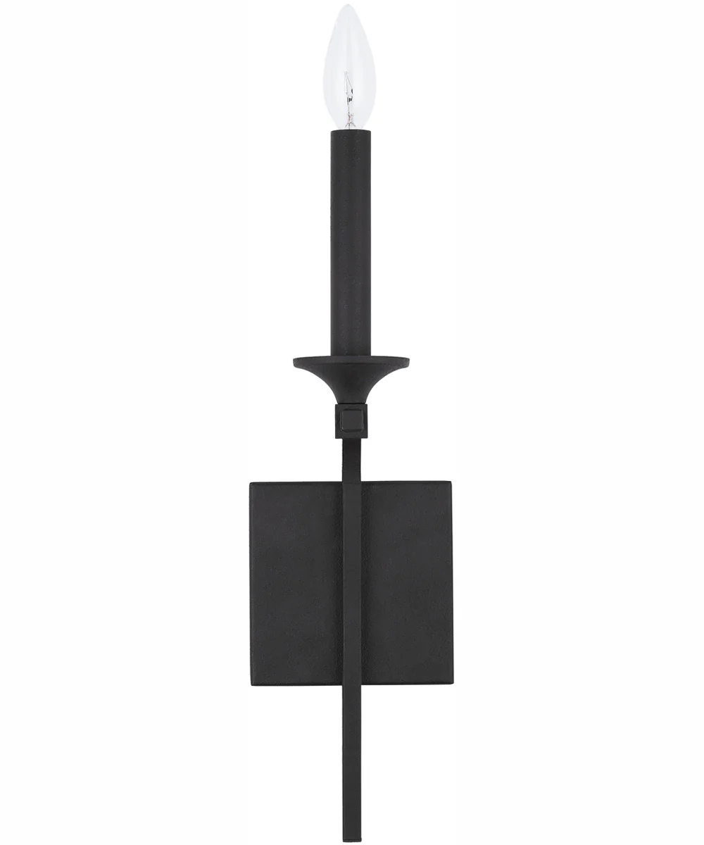 Clint 1-Light Sconce Black Iron - Image 3