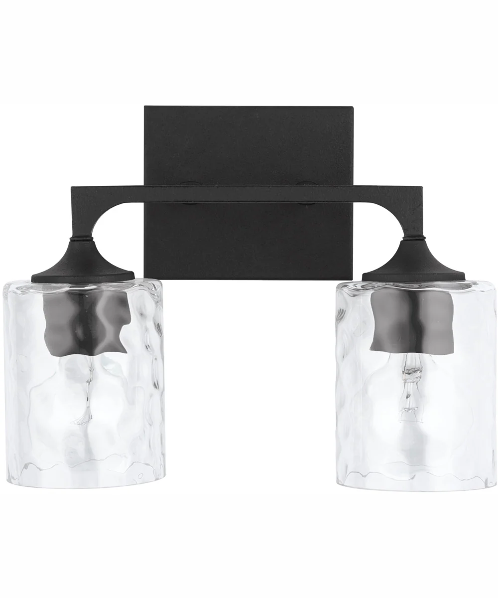 Clint 2-Light Vanity Black Iron
