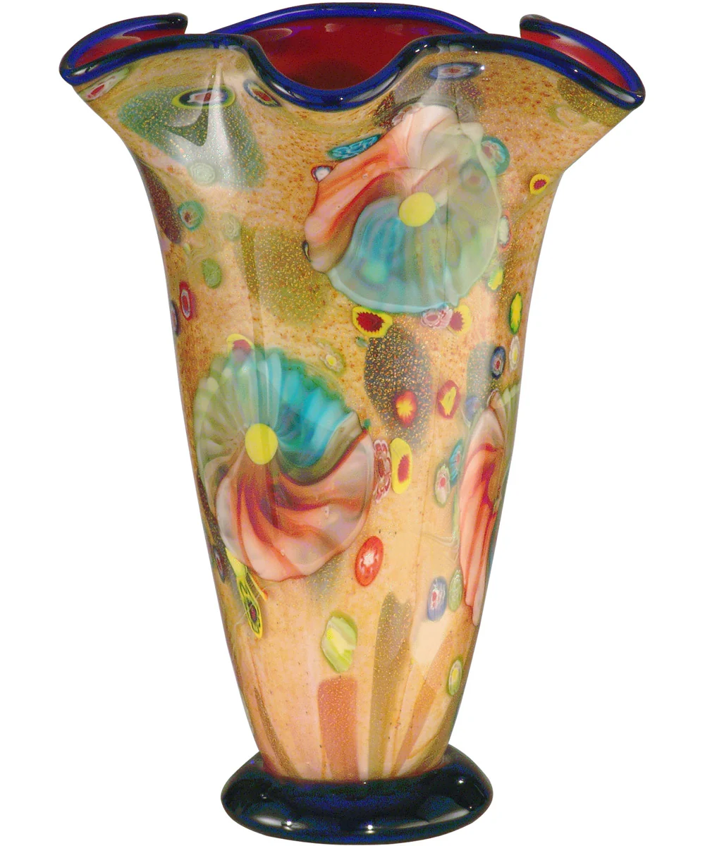 Coast Sand Hand Blown Art Glass Vase