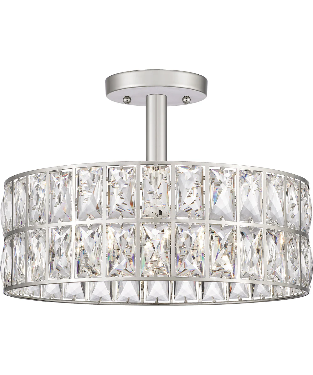 Coffman 3-light Semi Flush Mount Polished Nickel - Image 2
