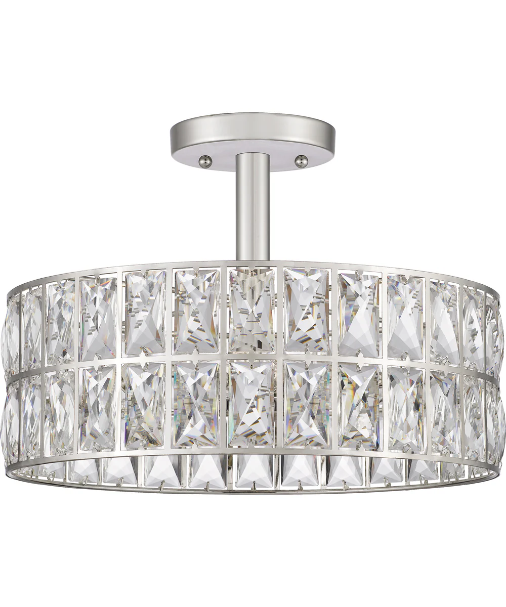 Coffman 3-light Semi Flush Mount Polished Nickel - Image 3