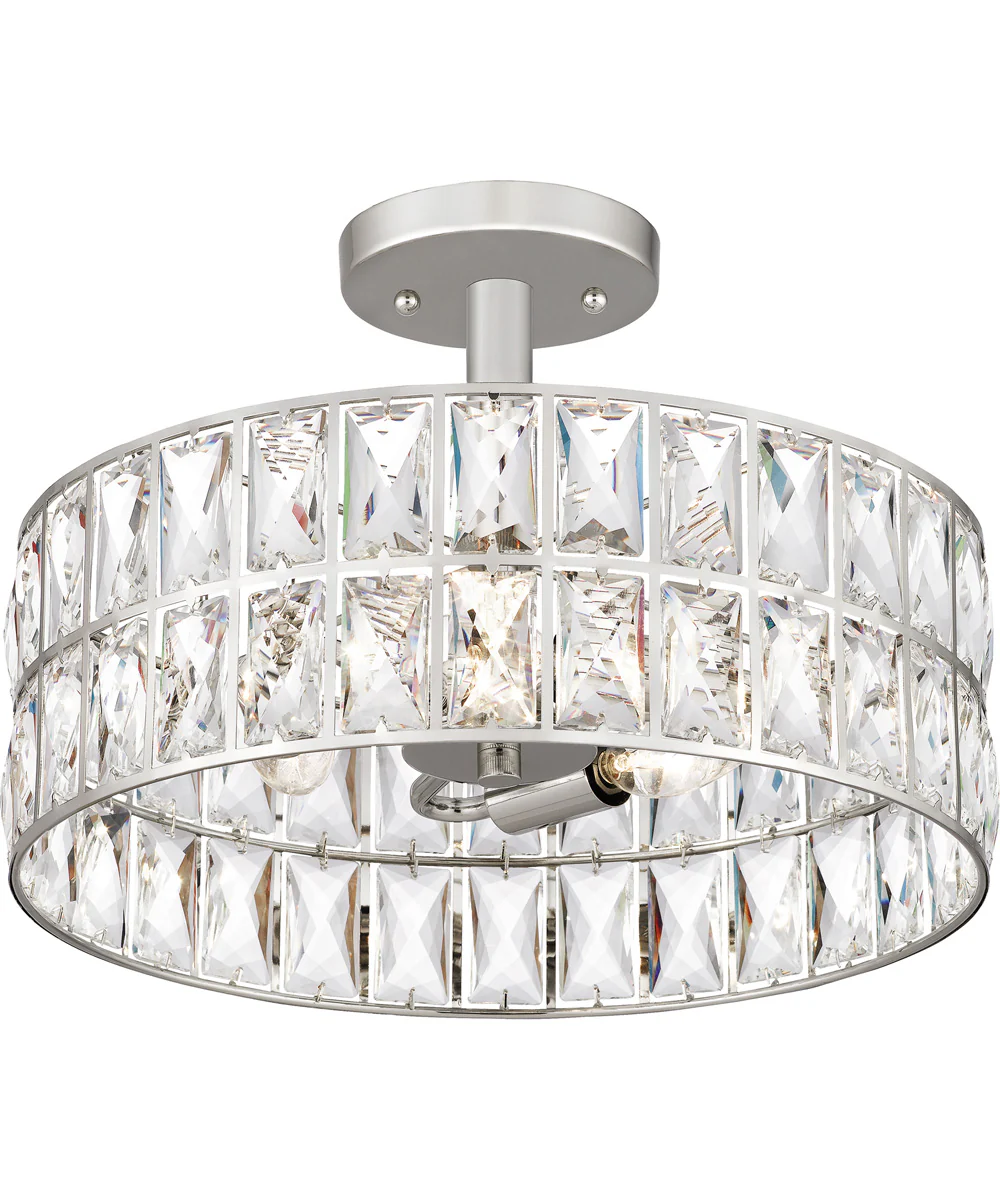 Coffman 3-light Semi Flush Mount Polished Nickel - Image 4
