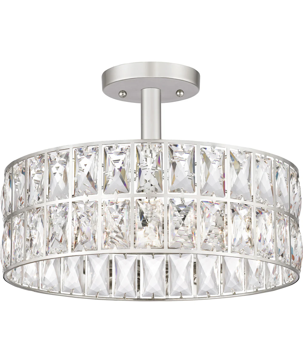 Coffman 3-light Semi Flush Mount Polished Nickel - Image 5