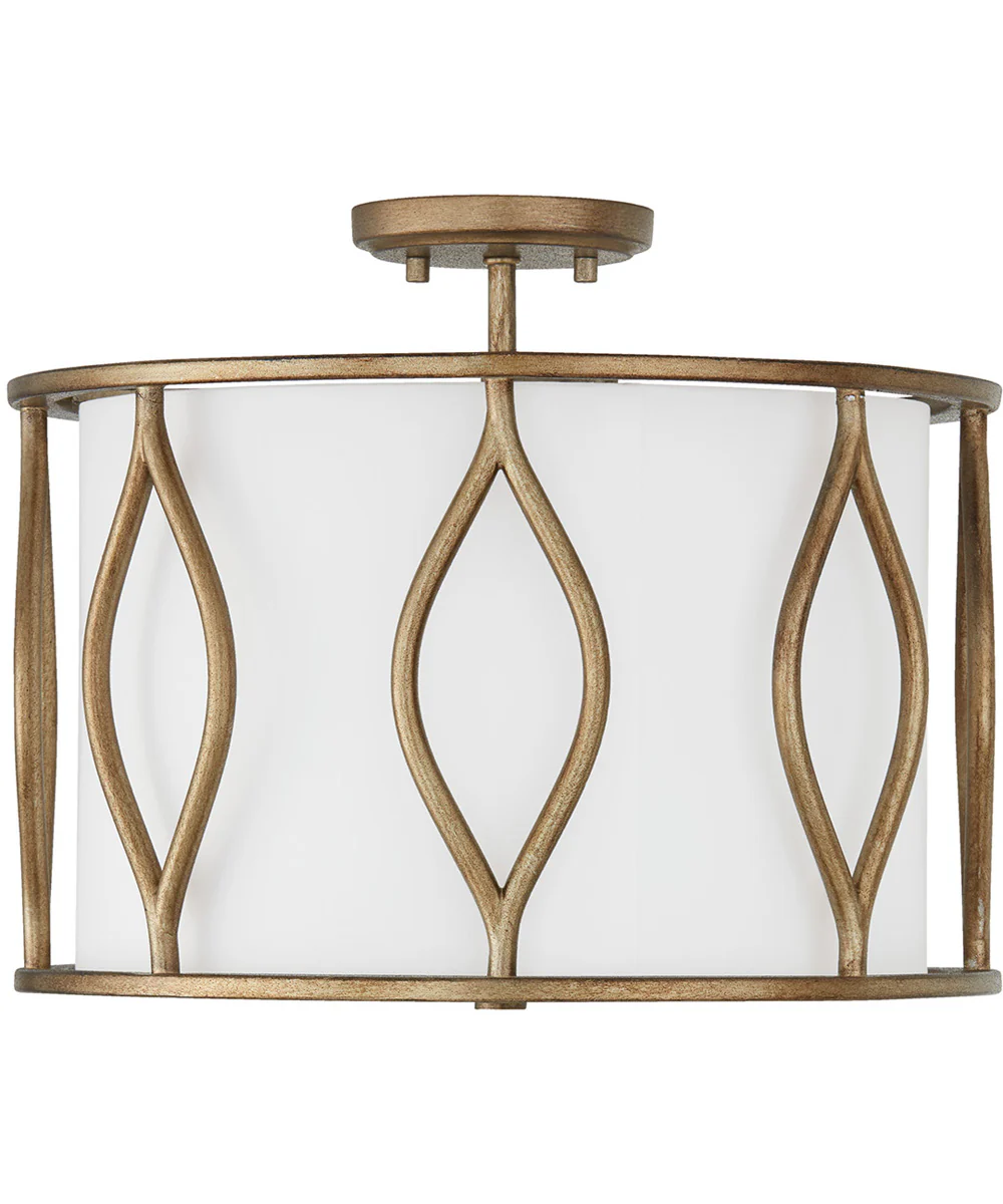 Cohen 3-Light Semi-Flush Mystic Luster