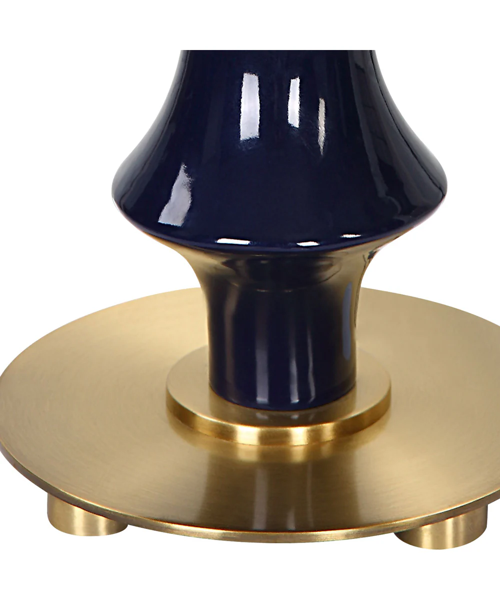 Coil Sculpted Blue Table Lamp - Image 6