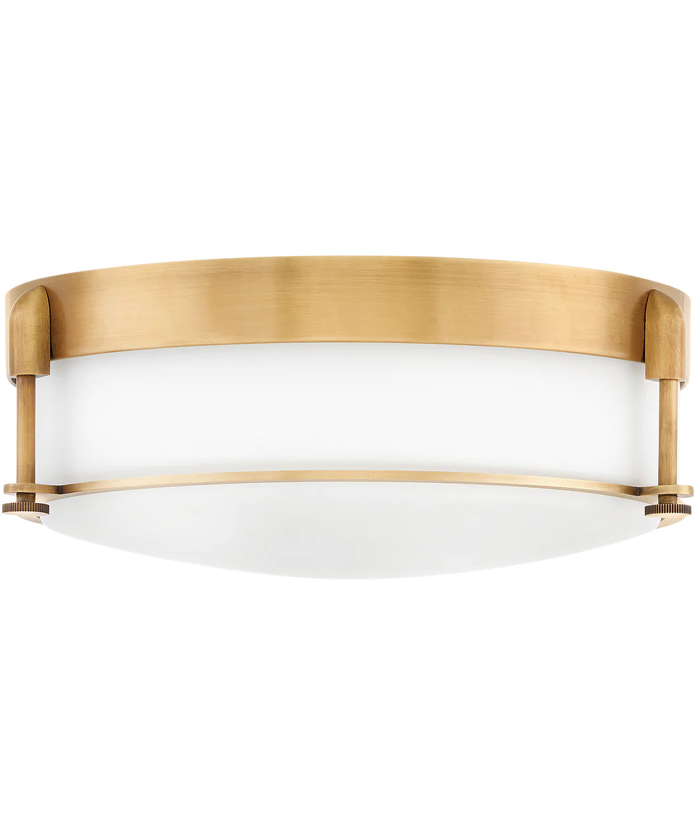 Colbin 3-Light Large Flush Mount in Heritage Brass