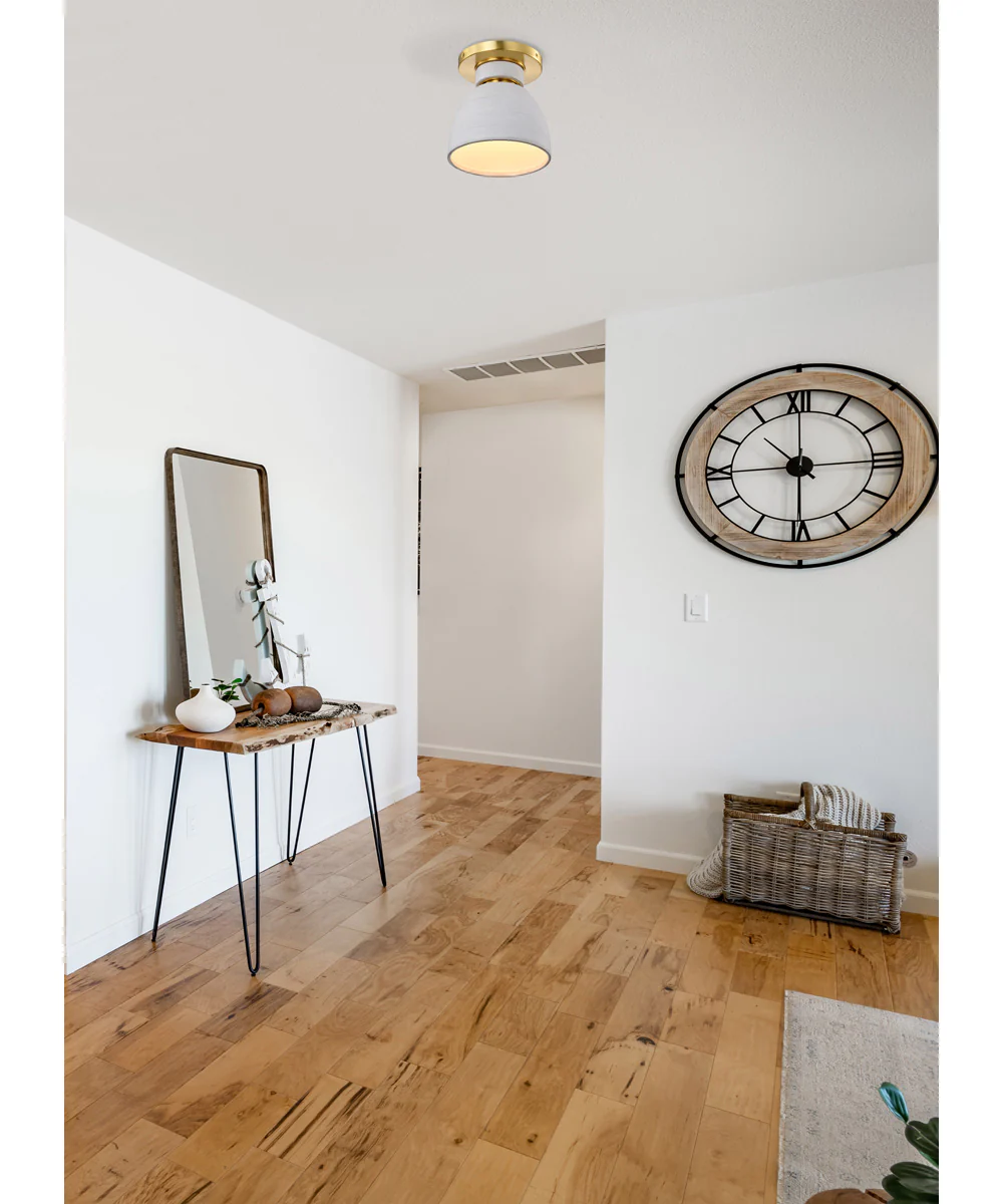 Collins 1-Light Close-to-Ceiling Brushed Brass - Image 2
