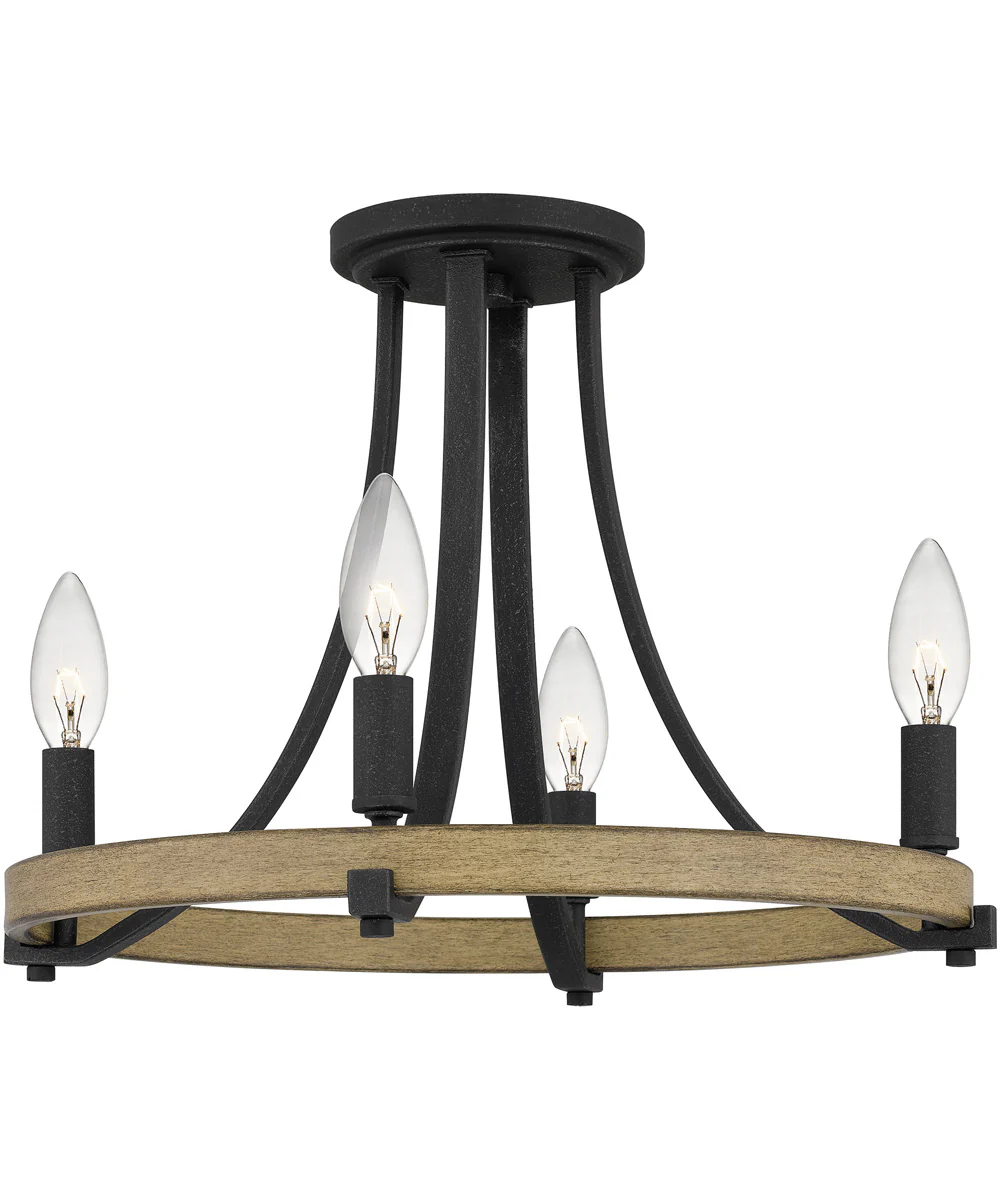 Colombes 4-light Semi Flush Mount Grey Ash - Image 2