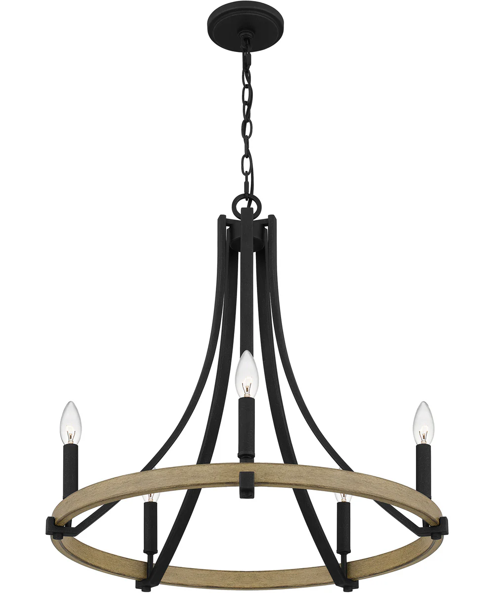 Colombes 5-light Chandelier Grey Ash - Image 5