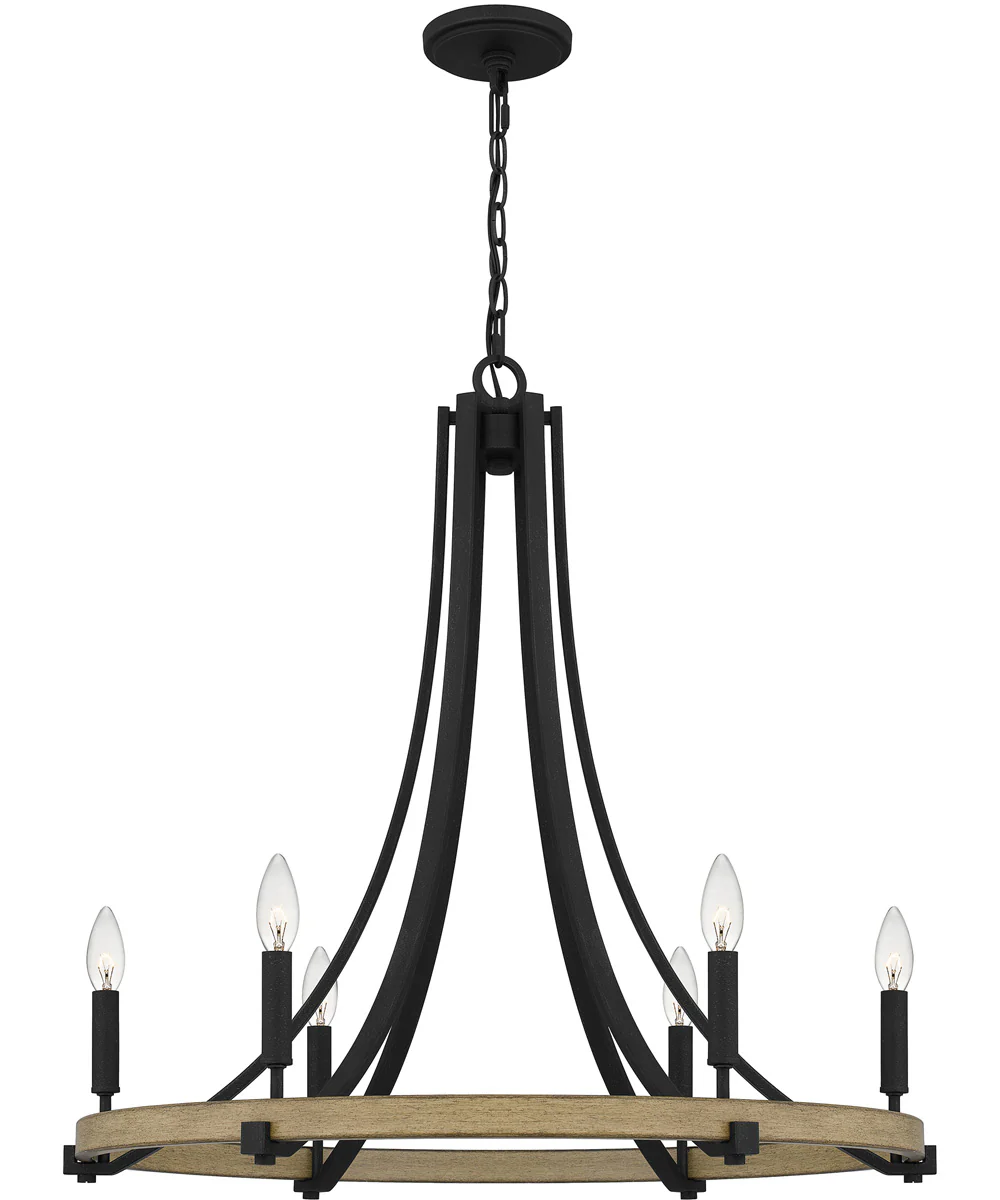 Colombes 6-light Chandelier Grey Ash - Image 4