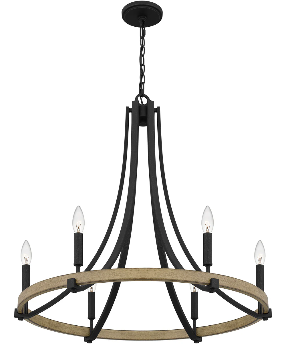 Colombes 6-light Chandelier Grey Ash - Image 5