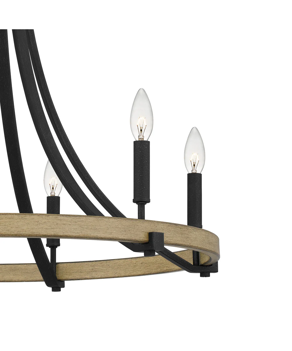 Colombes 6-light Chandelier Grey Ash - Image 6