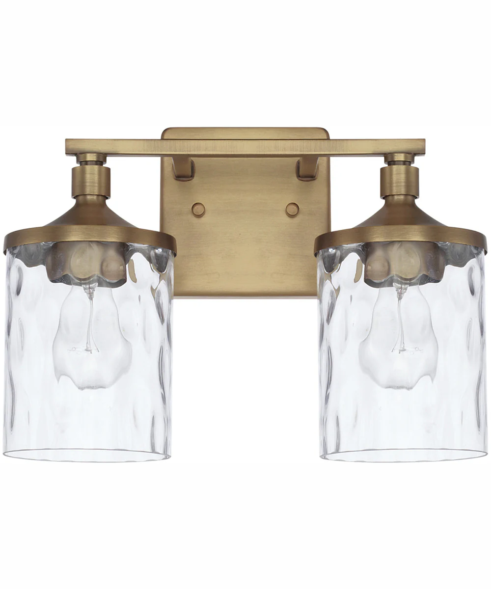 Colton 2-Light Vanity Aged Brass