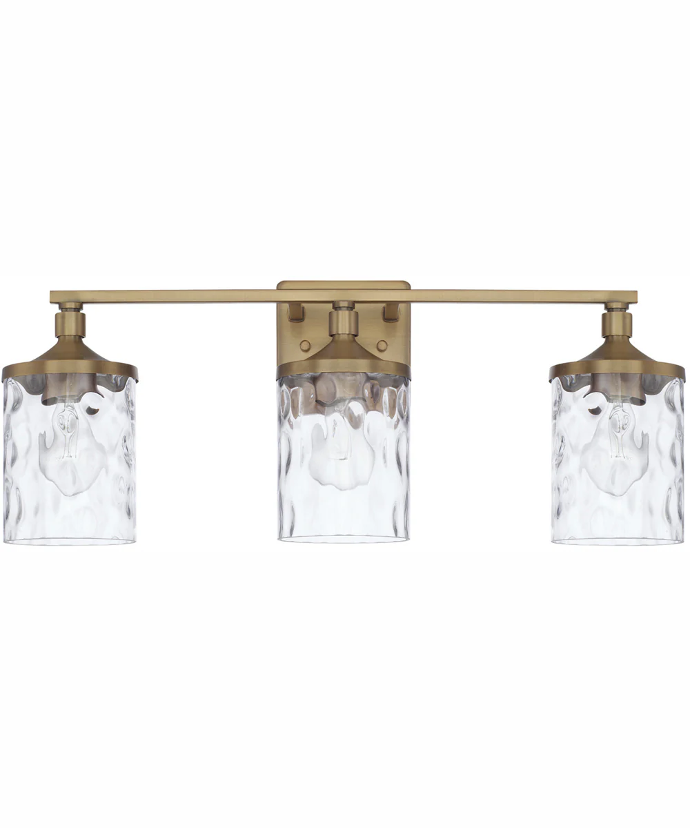 Colton 3-Light Vanity Aged Brass