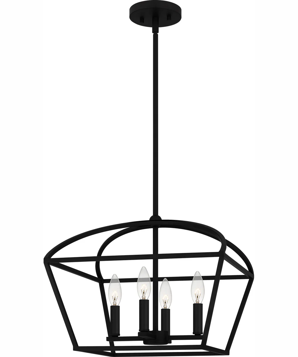 Concho Bay Large 4-light Pendant Matte Black - Image 6