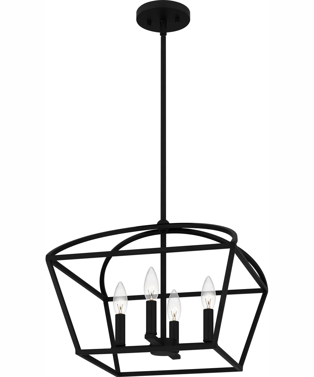 Concho Bay Large 4-light Pendant Matte Black - Image 8