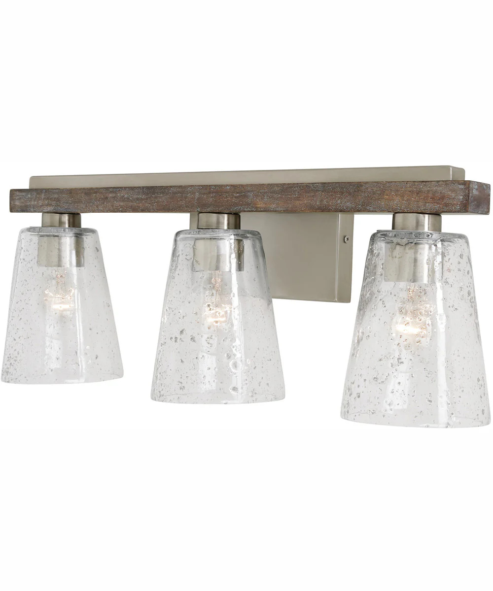 Connor 3-Light Vanity Black Wash and Matte Nickel - Image 3