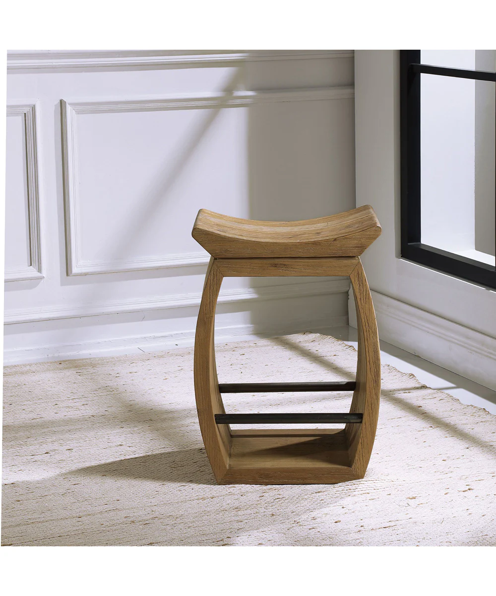Connor Modern Wood Counter Stool - Image 2