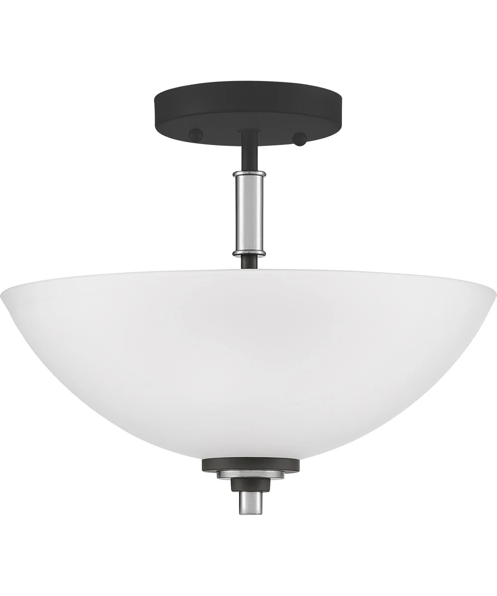 Conrad Medium 2-light Semi Flush Mount Brushed Nickel - Image 3