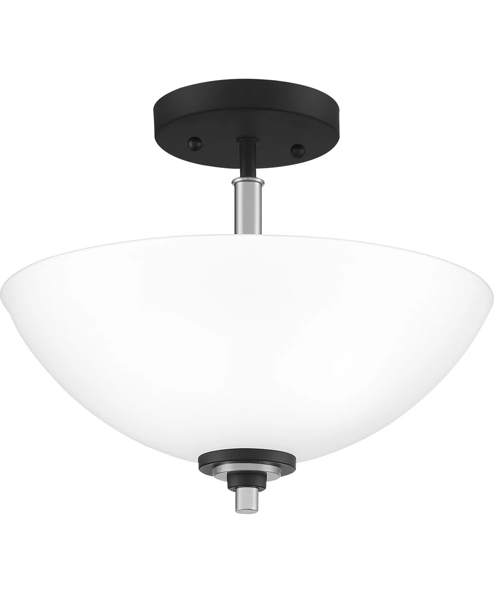 Conrad Medium 2-light Semi Flush Mount Brushed Nickel - Image 4